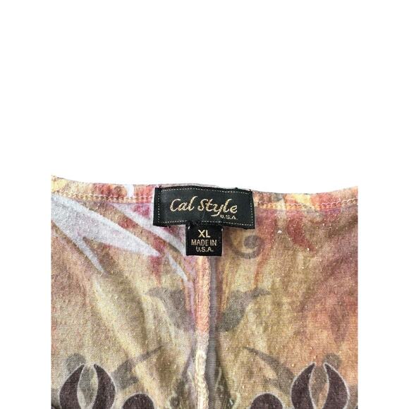 Cal Style USA XL Vintage Y2K Boho Rhinestone Embellished Long Sleeve‎ Top USA - Picture 2 of 6